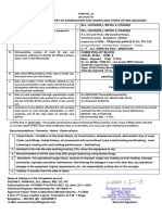 Certificate Lift Machines Inspection Report