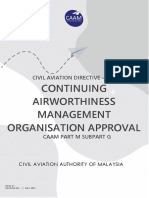 CAD 6802 Continuing Airworthiness Management Organisation Approval CAAM Part M SubPart G