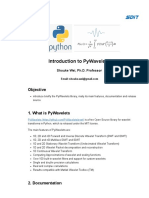 Introduction To Pywavelets: Objective