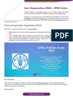 FAO UPSC Notes: Food and Agriculture Organisation's Role and Importance