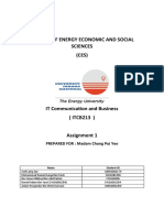 College of Energy Economic and Social Sciences (CES) IT Communication and Business (ITCB213) Assignment 1 Group Work Progress Report