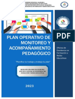 Plan Operativo de Monitoreo Y Acompañamiento Pedagógico: Oficina de Excelencia en Formación y Redes Educativas