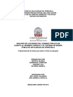 Analisis de Los Bienes Del Dominio Público en Cuanto Al Régimen Jurídico Y El Sistema de Bienes Públicos Aplicables en Venezuela