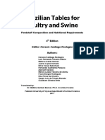 Brazilian Tables For Poultry and Swine: Feedstuff Composition and Nutritional Requirements