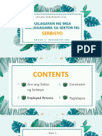 Serbisyo: Kalagayan NG Mga Manggagawa Sa Sektor NG