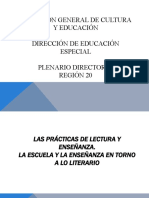 Dirección General de Cultura Y Educación Dirección de Educación Especial Plenario Directores Región 20