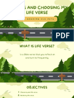 Deciding and Choosing My Life Verse: 4Th Grading Cle Peta