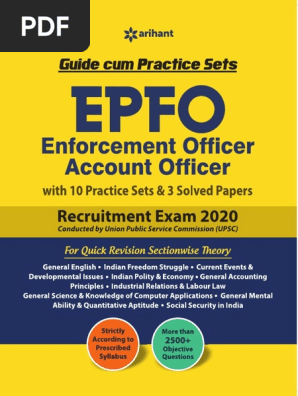 Arihant UPSC EPFO (Enforcement Offier) 2020 Edition | PDF