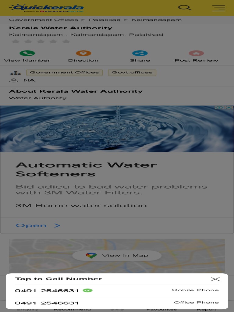 Kerala Water Authority in Kalmandapam, Palakkad PDF