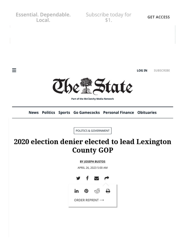 Lexington GOP Elects Chair Who Denies 2020 Election Results The State