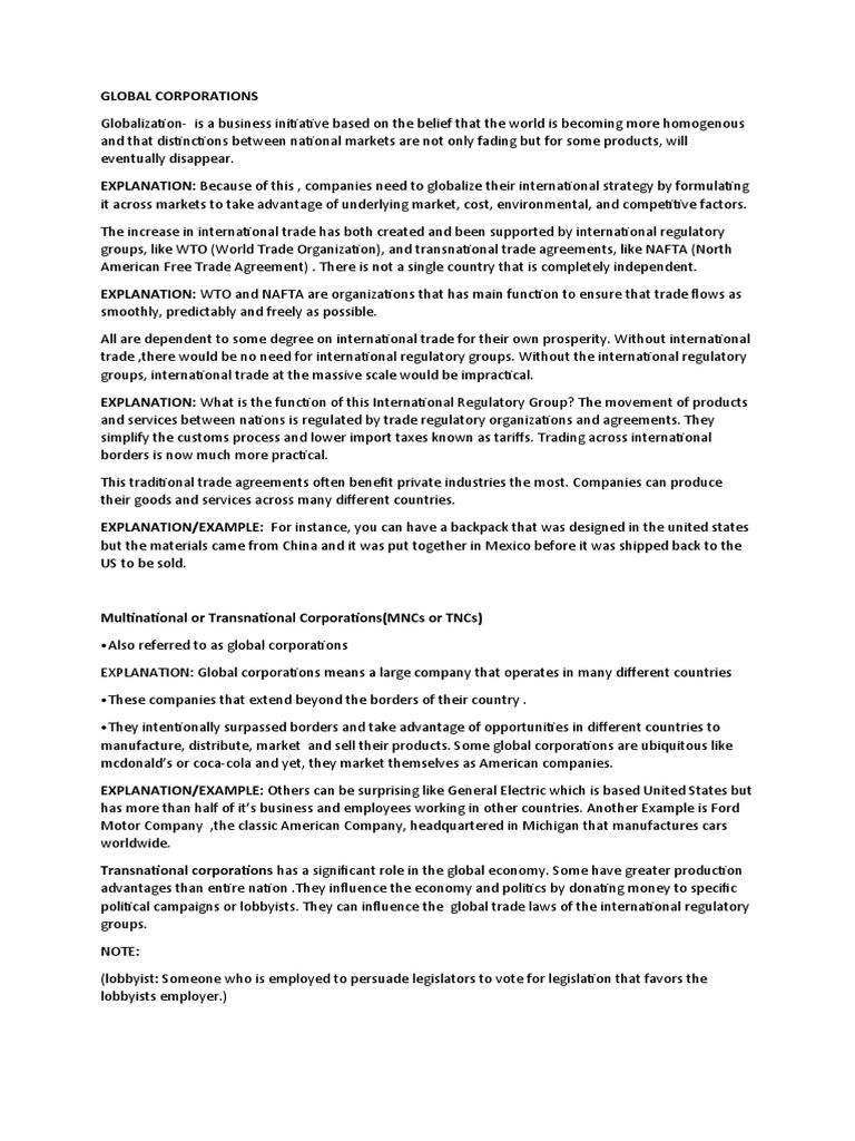 Untitled PDF Globalization Trade Agreements