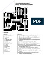Tugas Bahasa Indonesia Teka Teki Silang Tentang Deskripsi: Pertanyaan: Mendatar Menurun