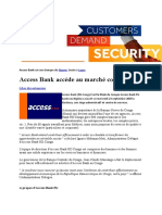 Access Bank Accède Au Marché Congolais: Skip To Main Content