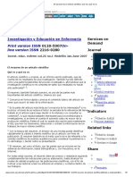 Services On Demand Journal 0120-5307 2216-0280: Investigación y Educación en Enfermería