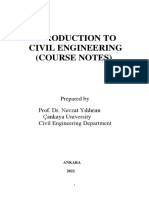 Introduction To Civil Engineering (Course Notes)