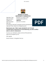 Republic of Kenya Department of Immigration