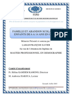 Famille Et Abandon Scolaire Des Enfants de 6 A 14 Ans en Guinee