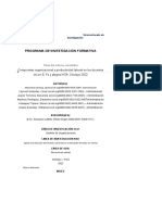 Programa de Investigación Formativa: Título Del Informe Estadístico
