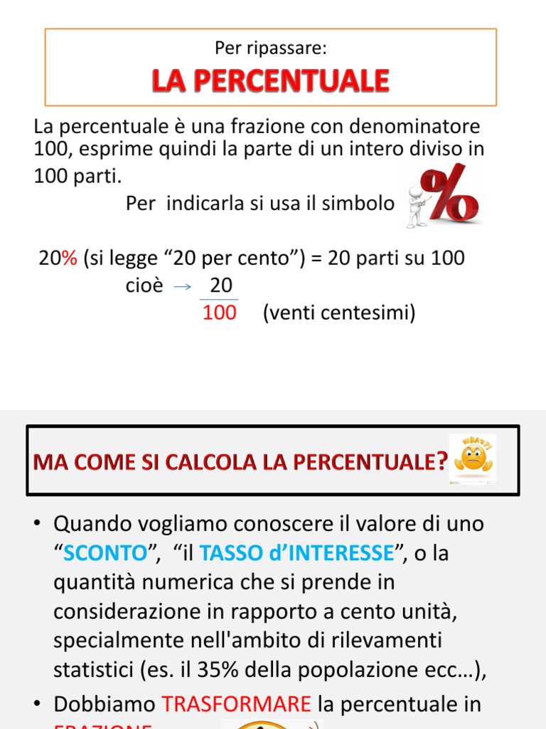 LA PERCENTUALE Parte 1 PDF | PDF