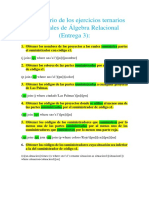 Solucionario ejercicios ternarios Álgebra Relacional