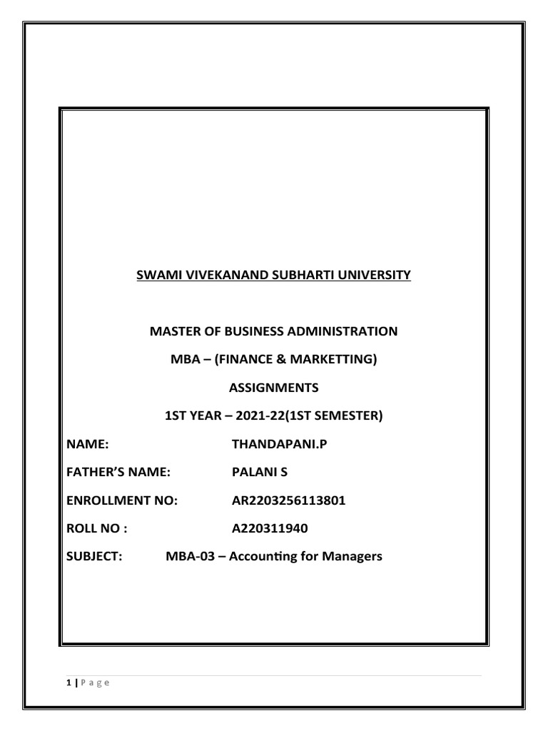 Accounting for managers pdf