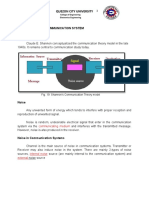 Quezon City University: Lesson 3: Noise in Communication System Shannon's Model