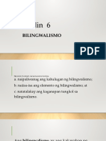 Aralin 6: Bilingwalismo