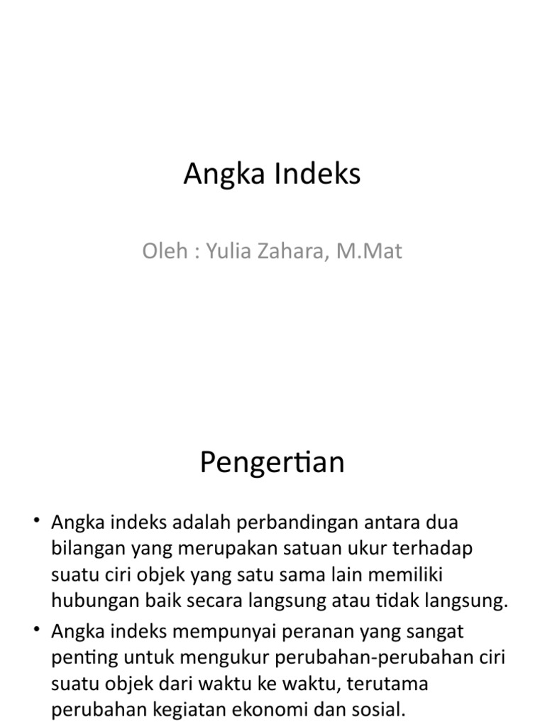 Angka Indeks PDF