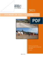 Informe de Sso - Agosto: Ing. Julio Cesar Cruz Heredia S&T Contratistas Y Servicios Múltiples 31/08/2021