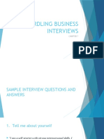 Hurdling Business Interviews