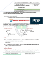 Guia 4 - Angulos Trigonométricos. 10° Grado. 2021.