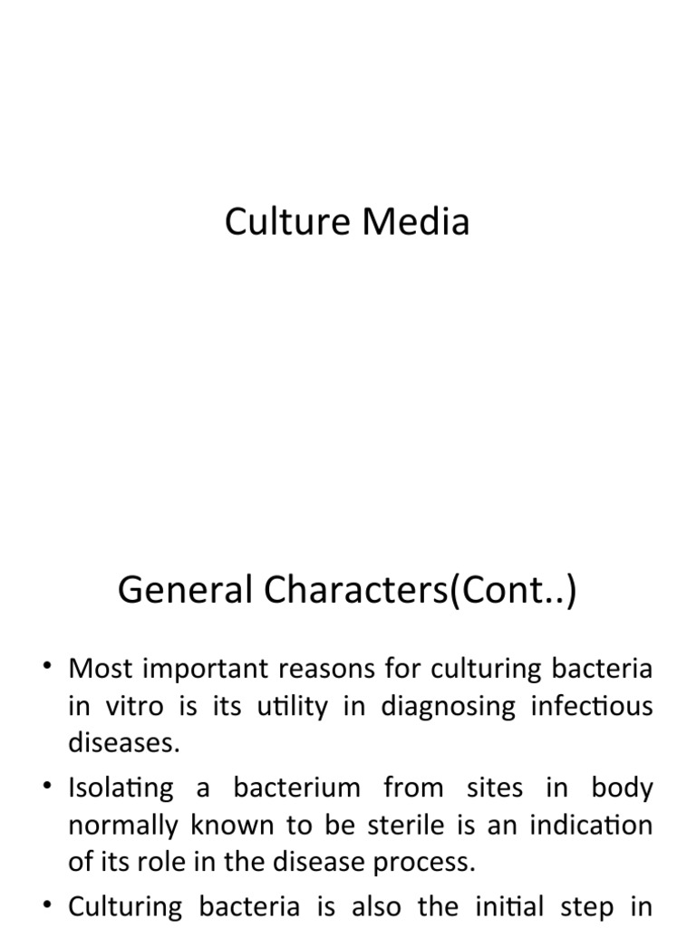 Culture Media | PDF | Growth Medium | Bacteria