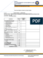 John Grading Sheet and Consultation Form