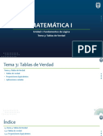 Tablas de Verdad Matemática I