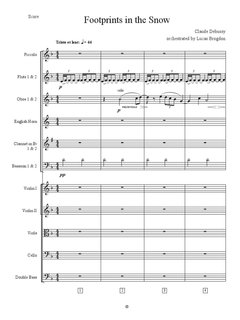 Footprints in The Snow For Woodwinds and Strings | PDF | Échecs ...