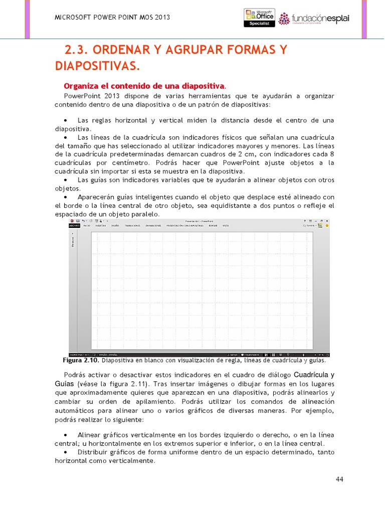 Ordenar y Agrupar en PowerPoint 2013 | PDF | Microsoft PowerPoint ...