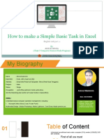 How To Make A Simple Basic Task in Excel: by (Class C Computer Science Study Program)