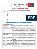 Ficha: La Indagación y La Teoría de Errores: Estudiantes: 1) 2) 3) 4) 5) 6) 7) 8)