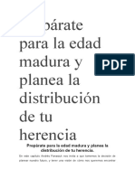 Prepárate para La Edad Madura y