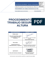 Procedimiento de Trabajo Seguro en Altura: Sistema de Gestión de Seguridad Y Salud Ocupacional