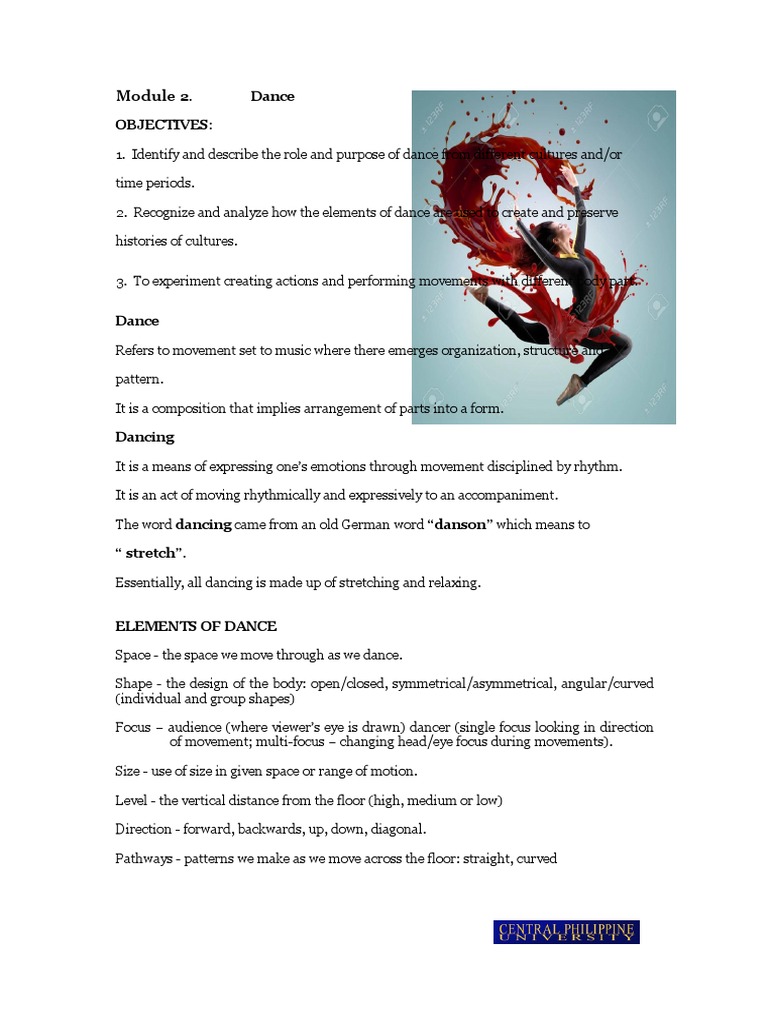 Dance Objectives | PDF | Dances | Ballroom Dance