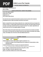 Scsu Coeld Edtpa Lesson Plan Template Art