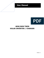 User Manual: 4Kw/6Kw Twin Solar Inverter / Charger