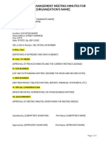 Project Management Meeting Minutes Template 09 21