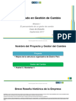 Diplomado en Gestión de Cambio: Módulo I: El Pensamiento de Un Gestor de Cambio Septiembre 2017