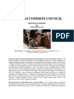 CC Meeting Summary September6th 2011