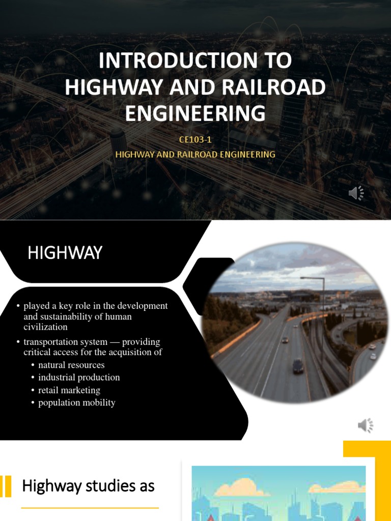 1-Ce103-1 Introduction To Highway and Railroad Engineering | PDF ...