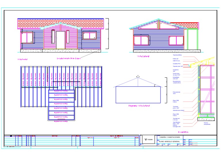 CABAÑA 12X6 m-PLANO 2 | PDF | Materiales | Materiales de construcción
