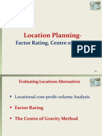 Factor Rating and Centre of Gravity Location Analysis