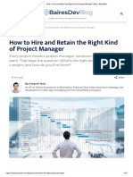 Right Kind of Project Manager